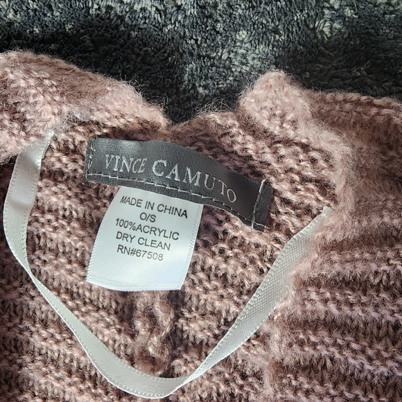Vince Camuto Open-Front Mauve Sweater Wrap One Size - Picture 7 of 7